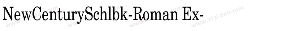 NewCenturySchlbk-Roman Ex字体转换
